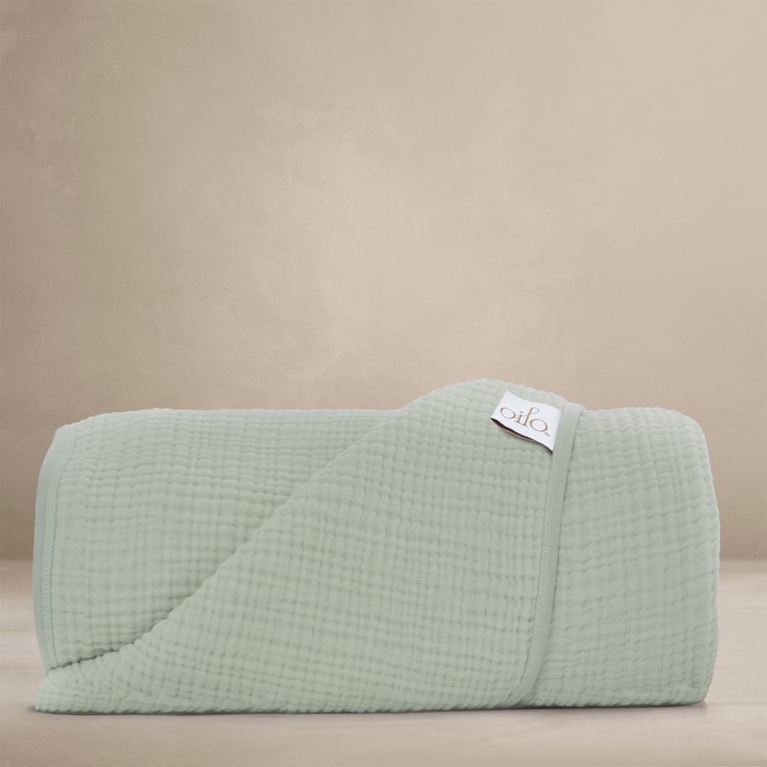 'Sea Moss' Sage Green - Premium Muslin Blanket
