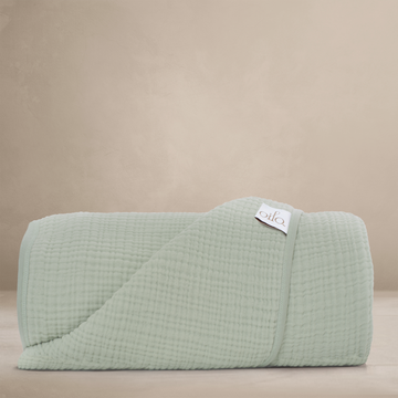 'Sea Moss' Sage Green Toddler Blanket