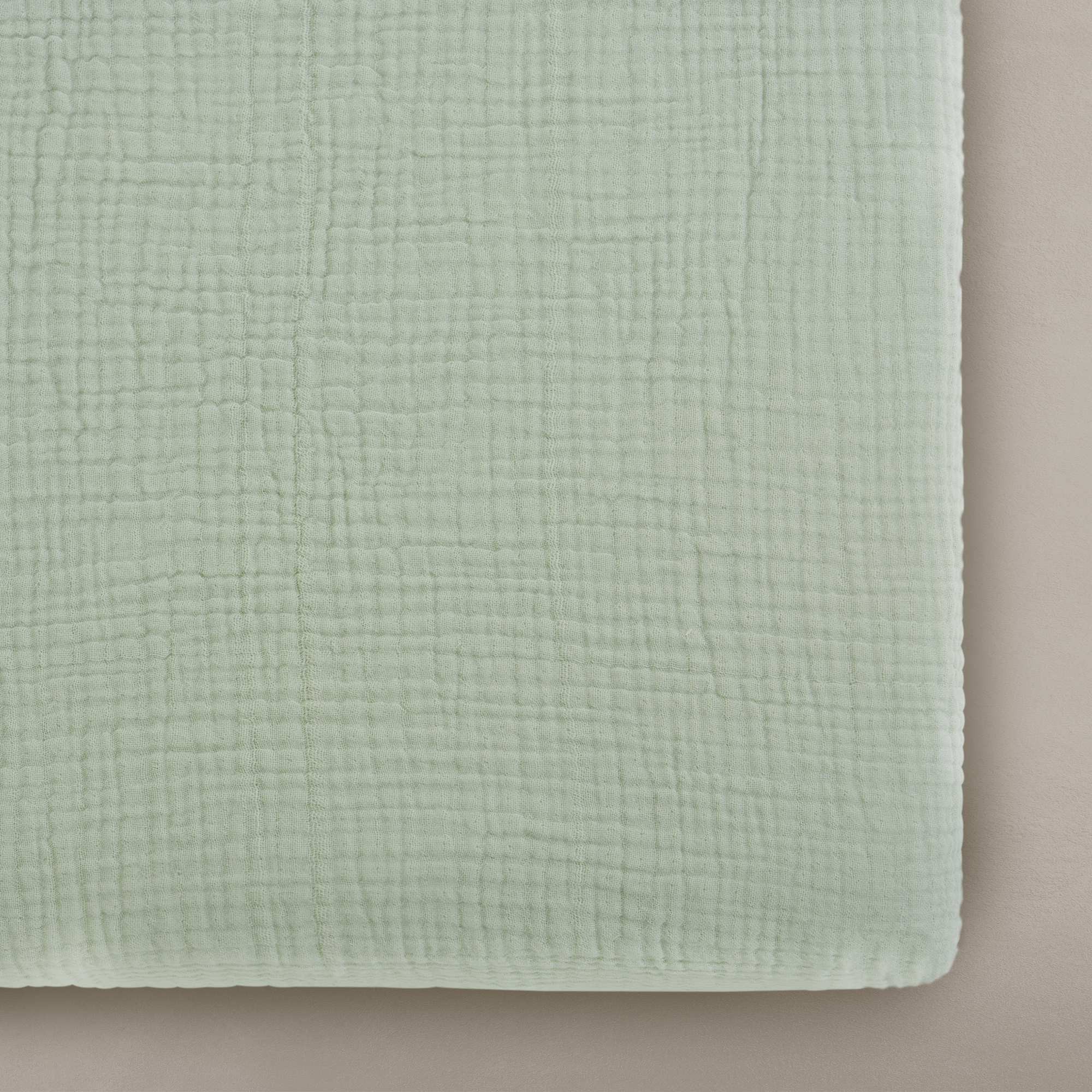 &#39;Sea Moss&#39; Sage Green - Premium Muslin Crib Sheet