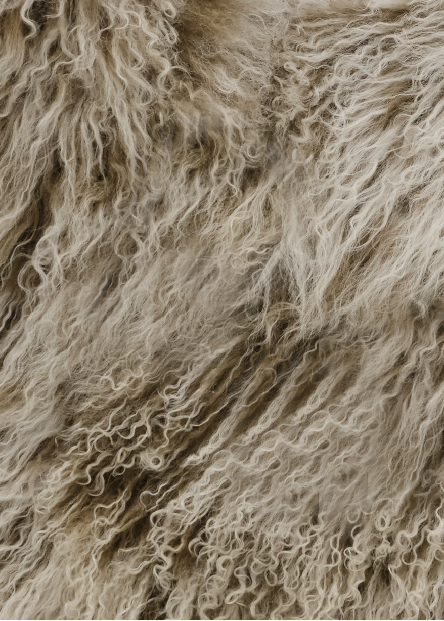 Genuine Tibetan Fur Hide Swatch