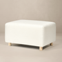 The Ollie Ottoman: Large Stationary Rectangle Ottoman With Wood Legs