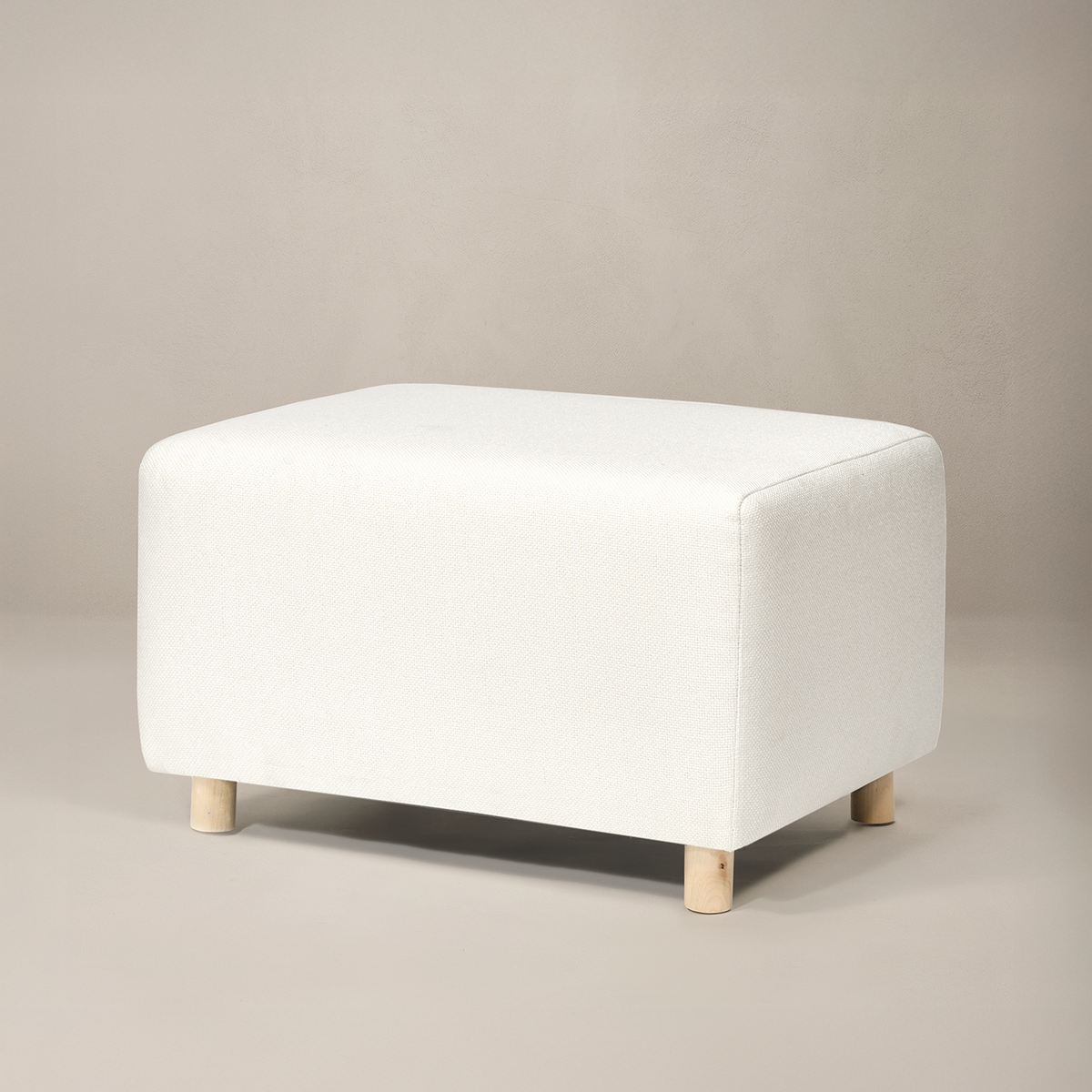 Ollie: Chair and Half Stationary Rectangle Ottoman with Wood Legs