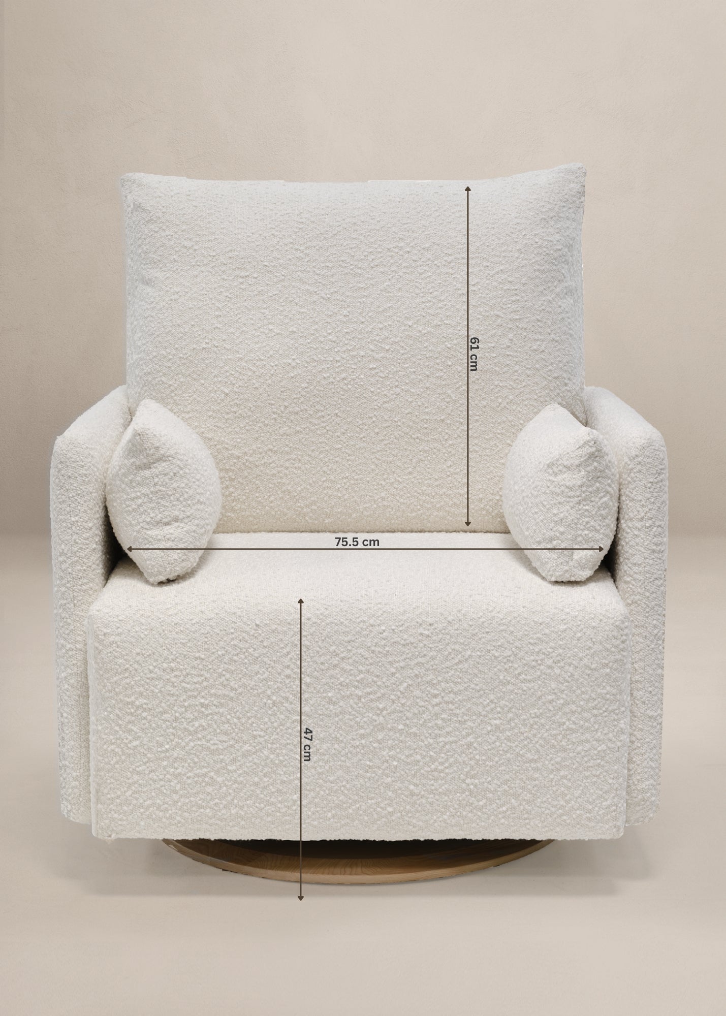 Ollie: a Chair and a Half - Swivel Nursery Glider with Back Recline Feature - High Performance Basket Sand