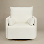 Ollie: a Chair and a Half - Swivel Nursery Glider with Back Recline Feature