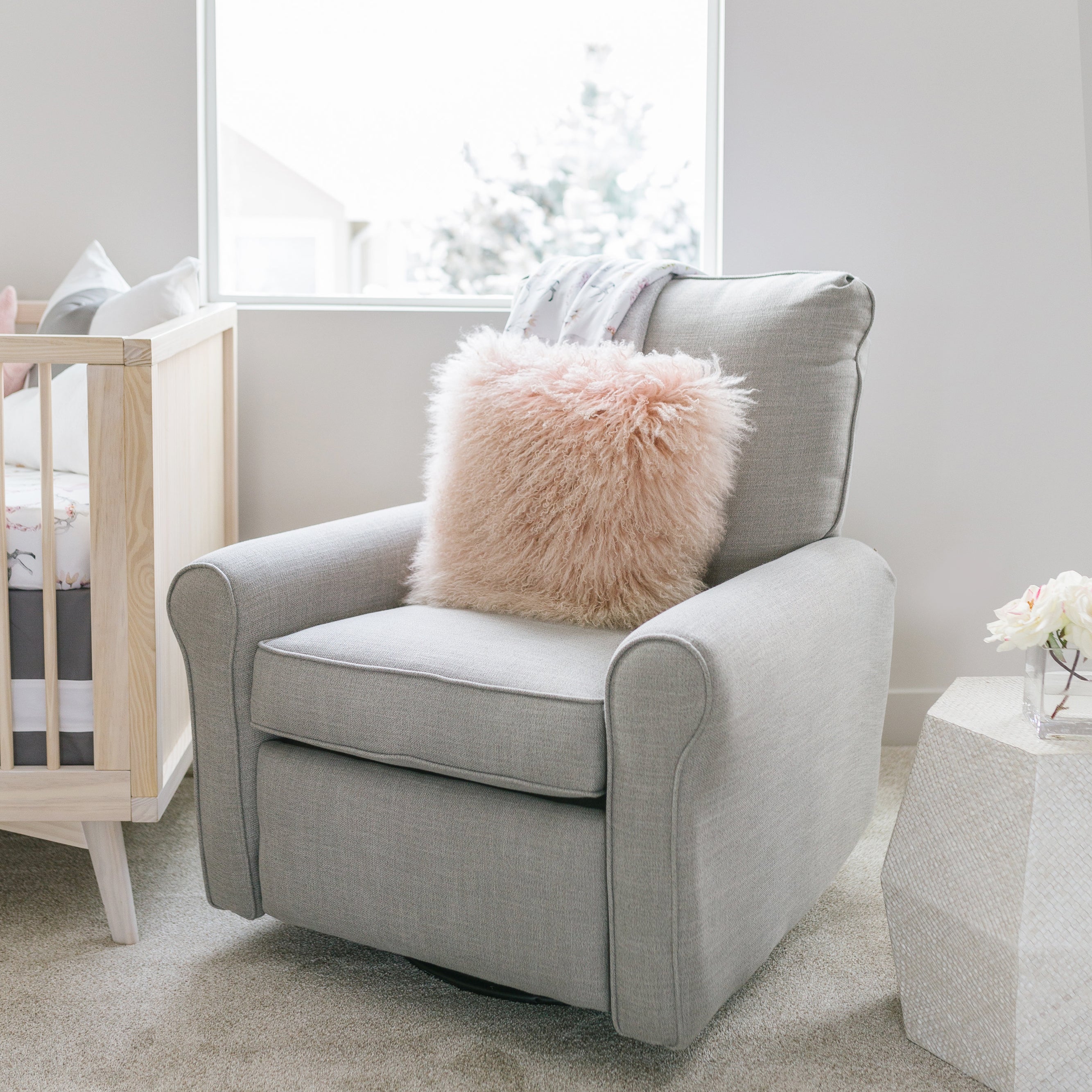 Orly Gliding Swivel Nursery Recliner Oilo Studio