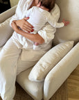 Ollie: a Chair and a Half - Swivel Nursery Glider with Back Recline Feature - High Performance Bouclé Oyster