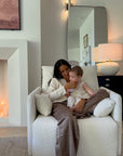 Ollie: a Chair and a Half - Swivel Nursery Glider with Back Recline Feature - High Performance Bouclé Oyster