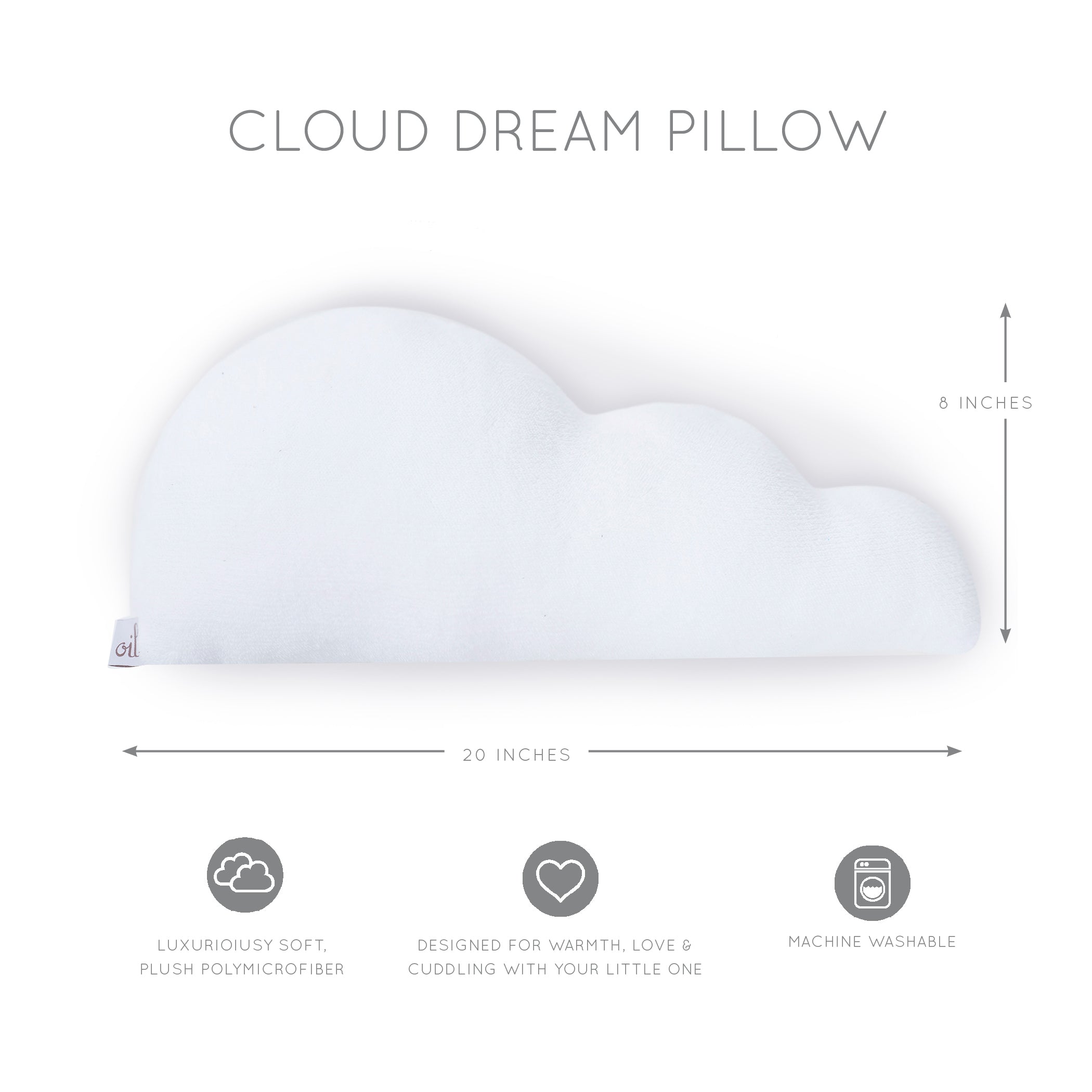 Plush Cloud Dream Pillow - White