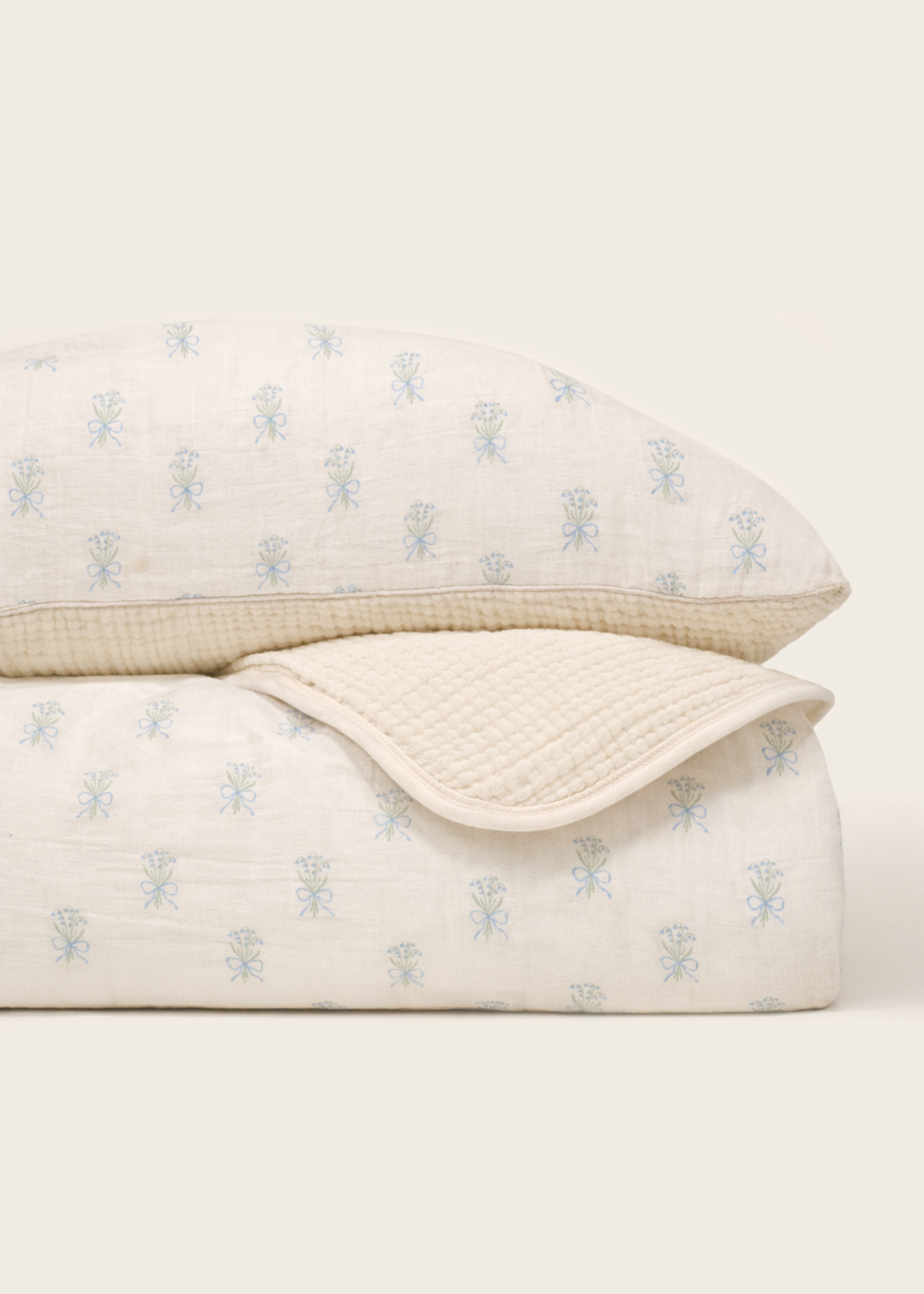 Lily of the Valley - Premium Muslin Crib Quilt & Sham Set