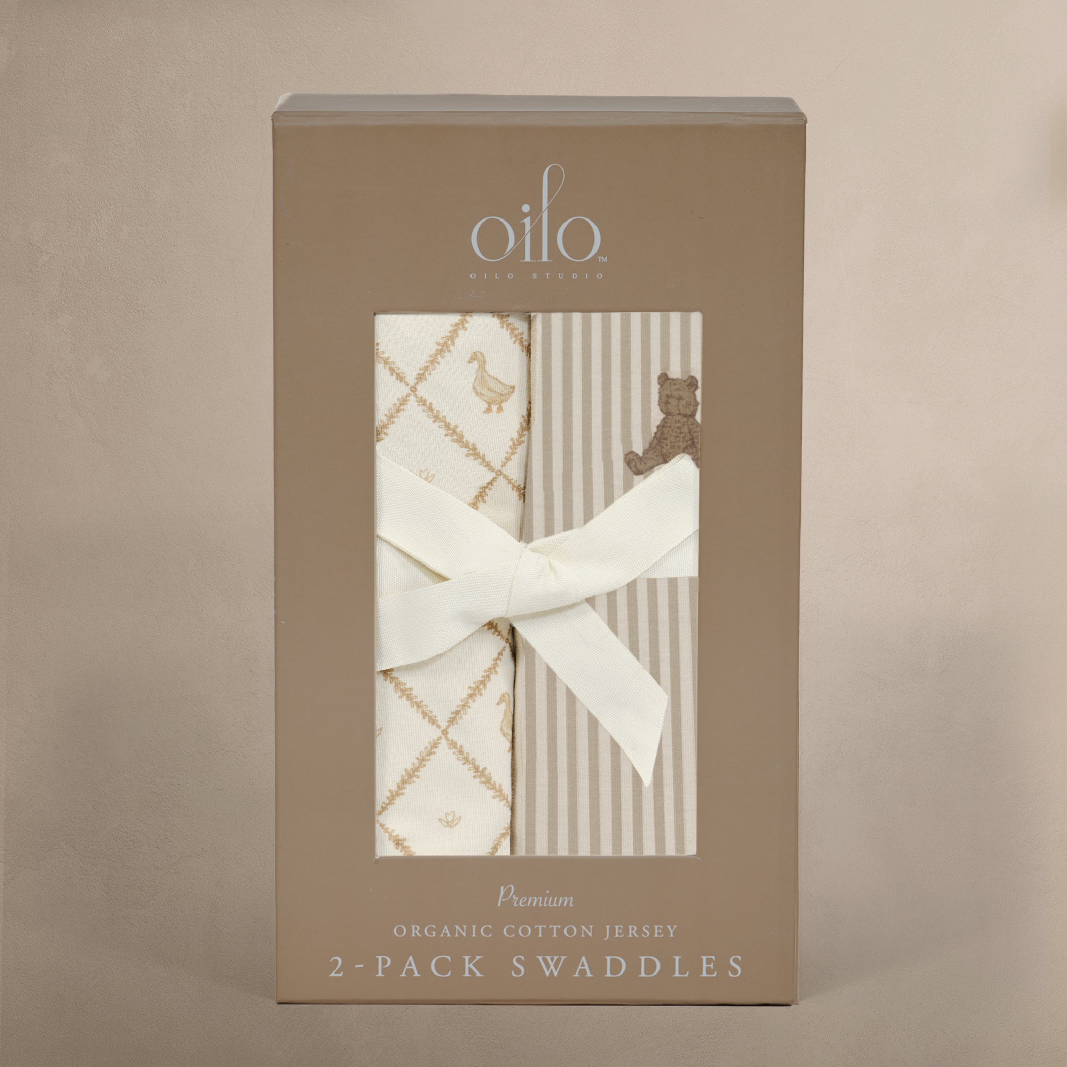 Bear & Créme Duck - Jersey Swaddle Blanket Set