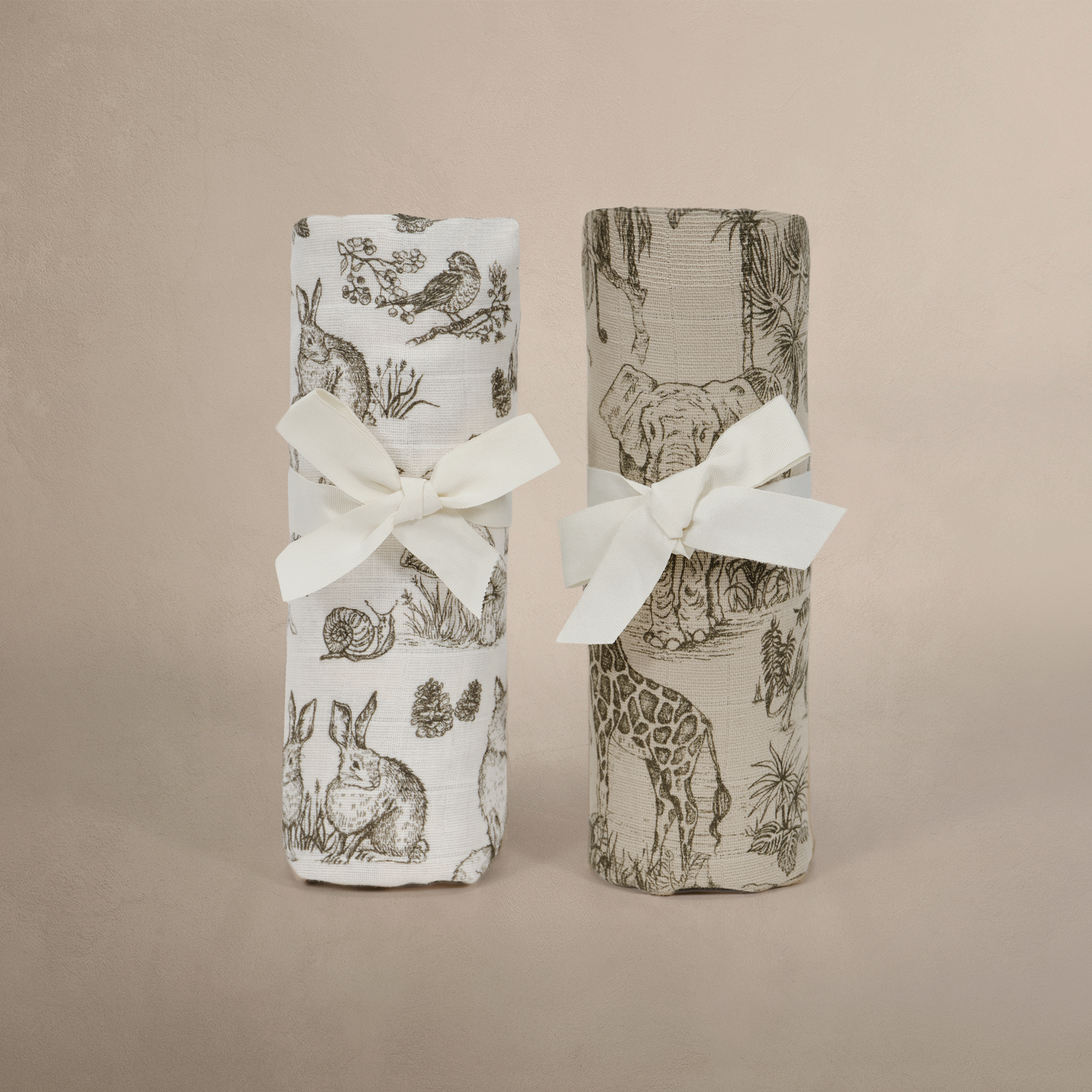 'Vintage Safari' & 'Woodland' Nursery - Muslin Swaddle Blanket Set