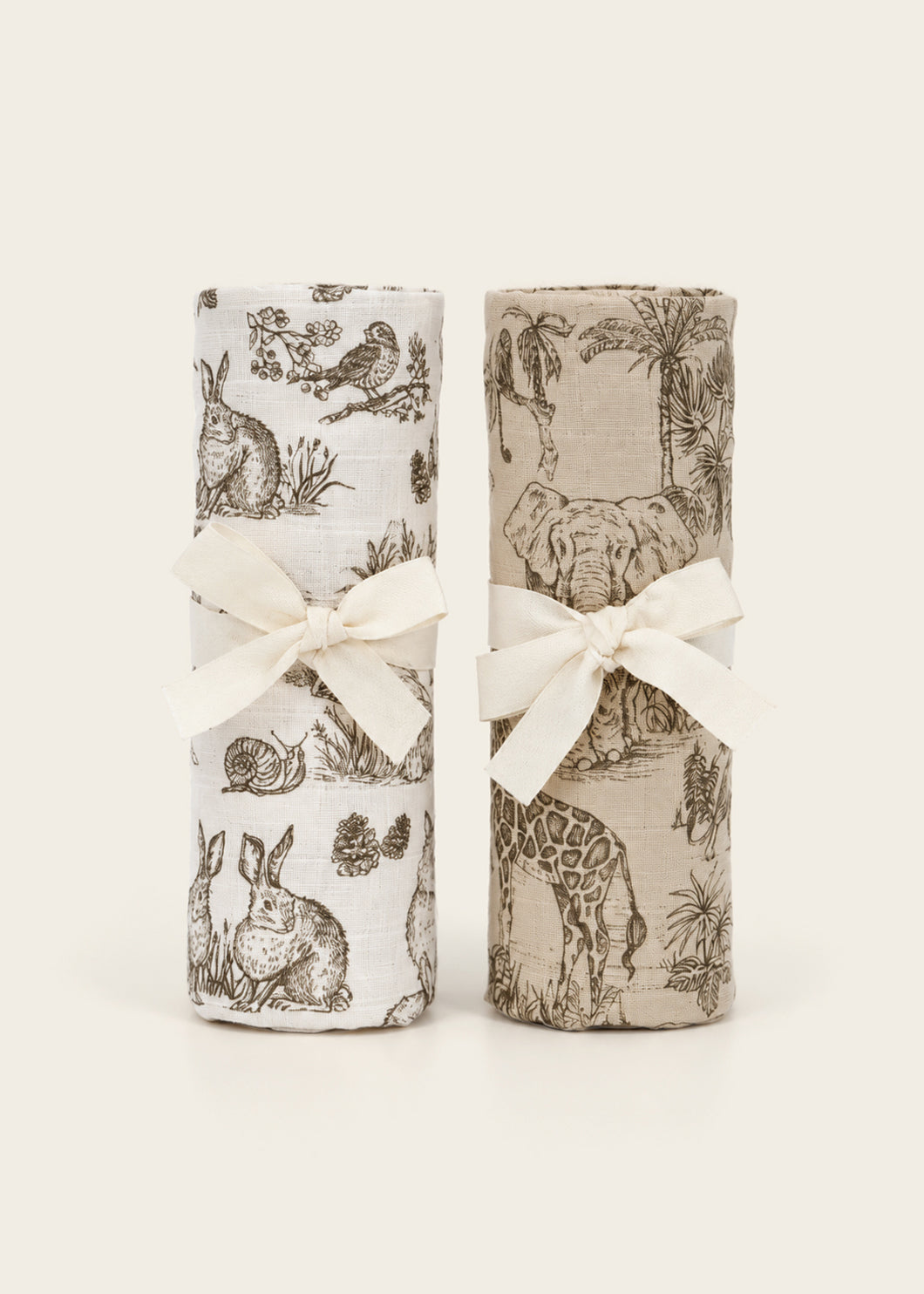 Vintage Safari & Woodland Nursery - Muslin Swaddle Blanket Set