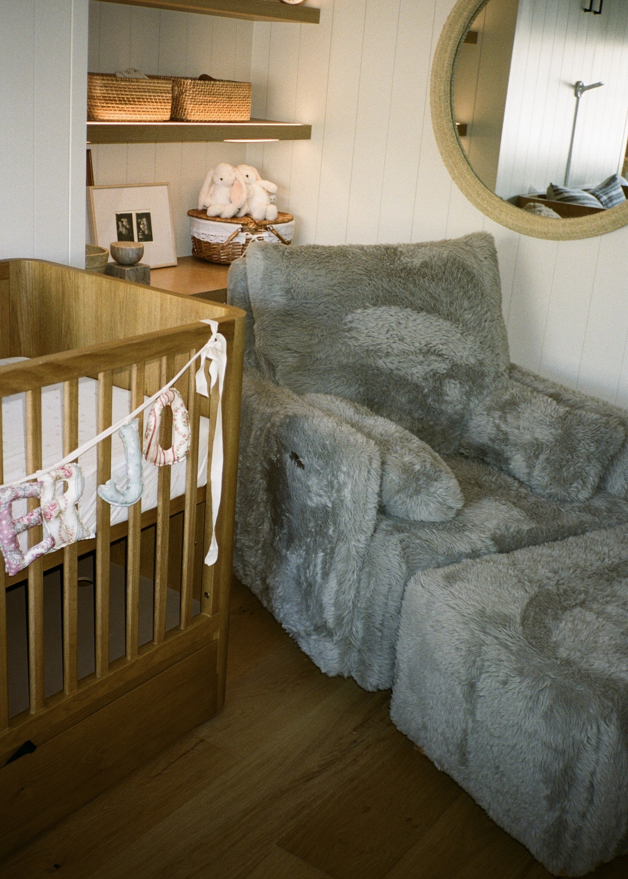 Ollie: a Chair and a Half - Swivel Nursery Glider with Back Recline Feature - Mocha Faux Hide
