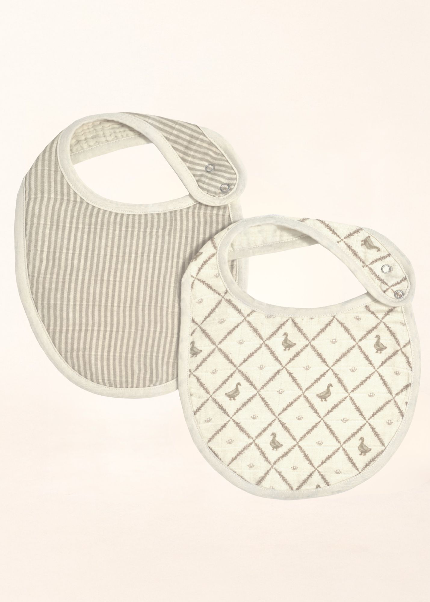 Bears & Butter Yellow Ducks - Premium Muslin Bib 2-Pack