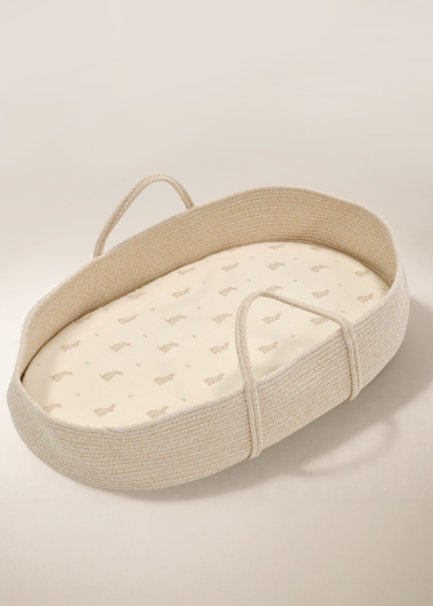 Bunny - Convertible Moses Basket Sheet & Extra Small Changing Pad Cover