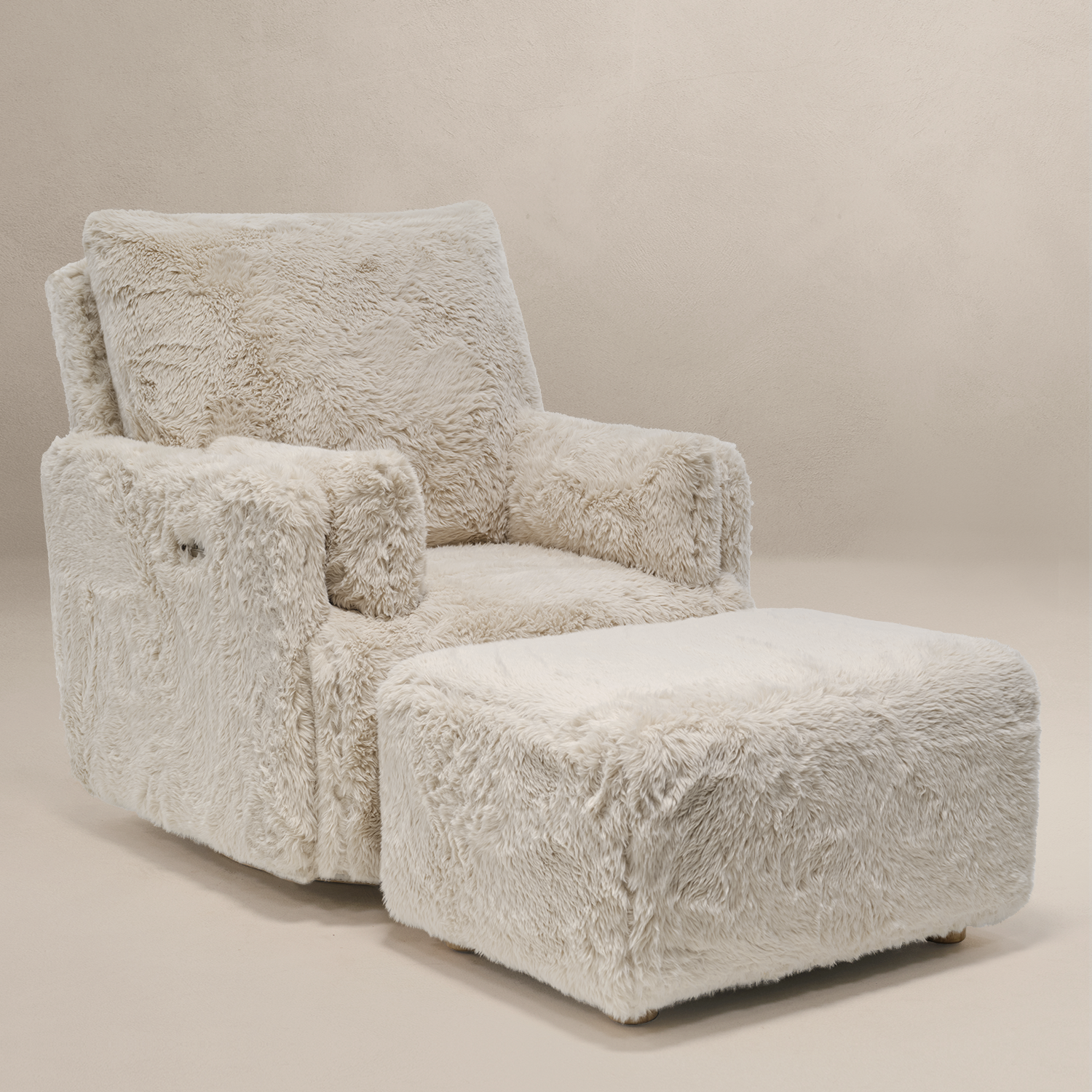 Ollie: a Chair and a Half - Swivel Nursery Glider with Back Recline Feature - Aussie Faux Hide