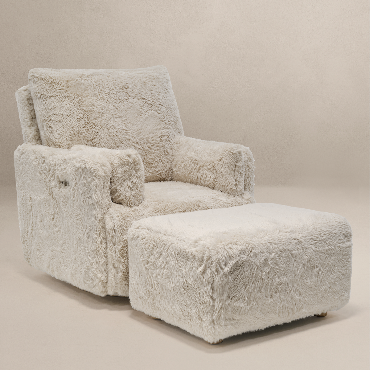 Aussie Faux Hide Fur | Ollie: A Chair and a Half | Swivel Nursery
