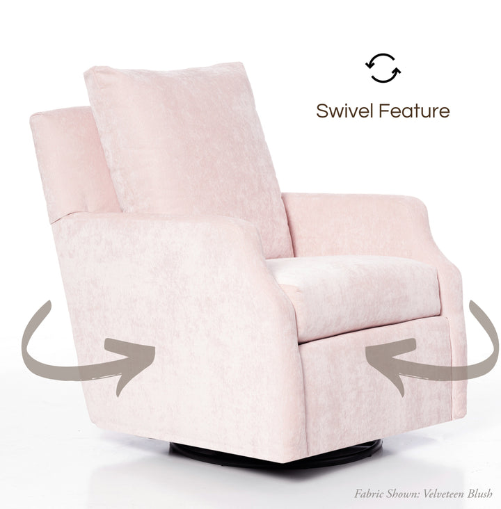 Harper nursery glider top swivel rocker chair