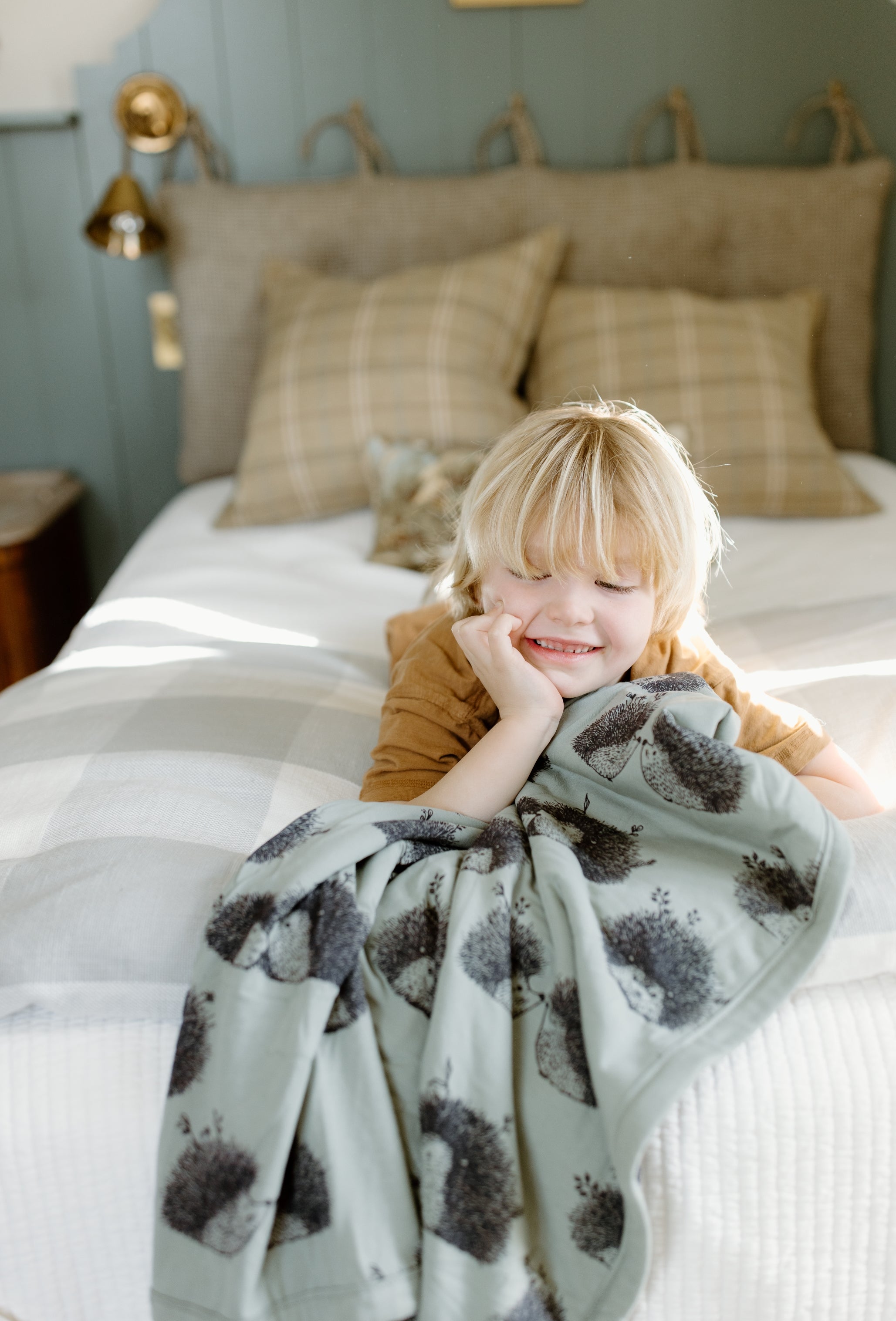 Hedgehog & Zebra - Jersey Swaddle Blanket Set