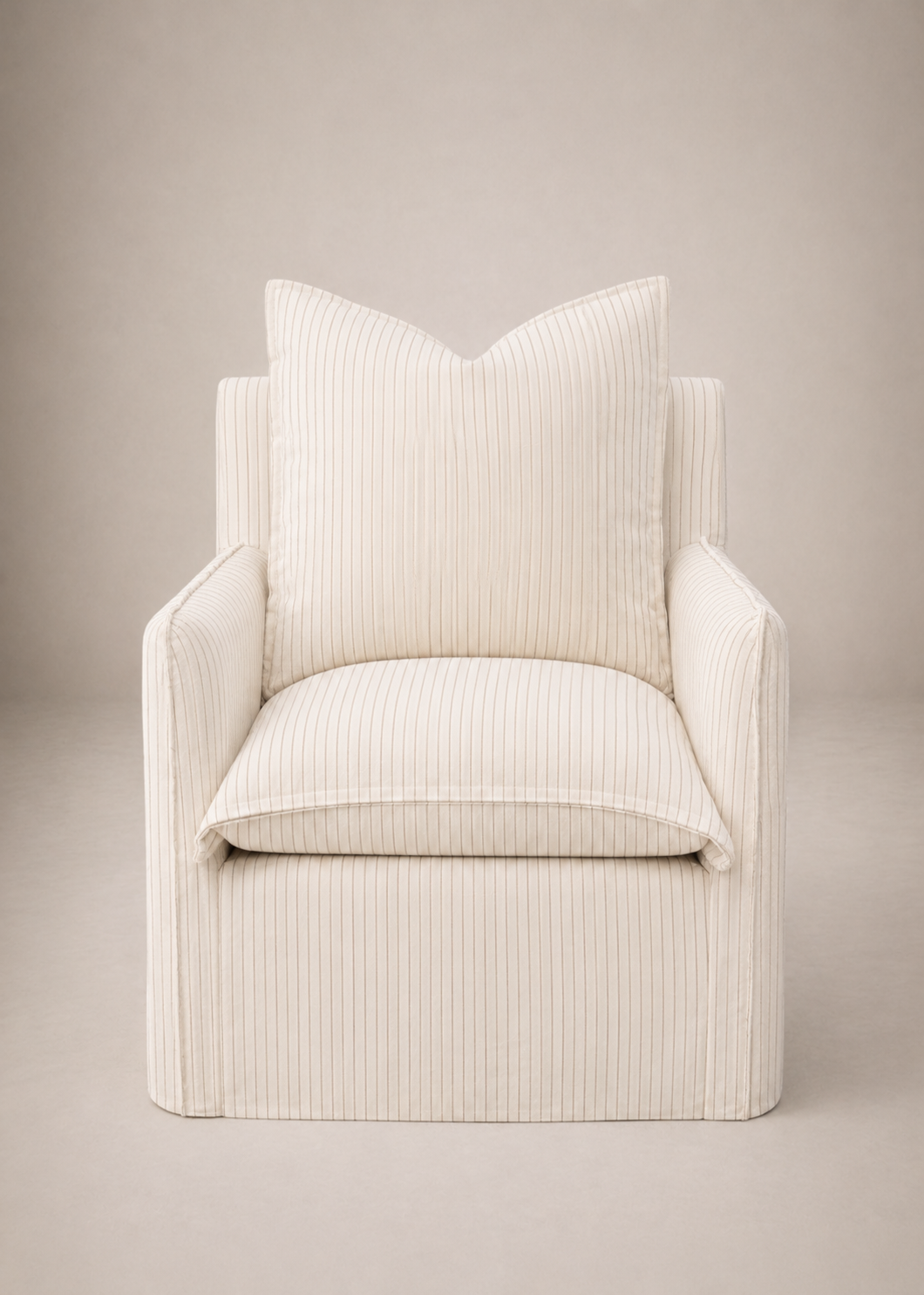*AS IS – Margot Swivel Nursery Glider - Pecan Stripe