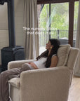 Flynn – Gliding Swivel Nursery Recliner - Sheepskin Linen