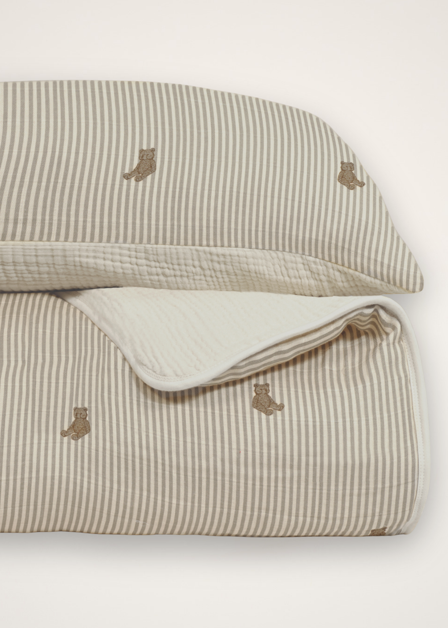 Bear - Premium Muslin Crib Quilt & Sham Set