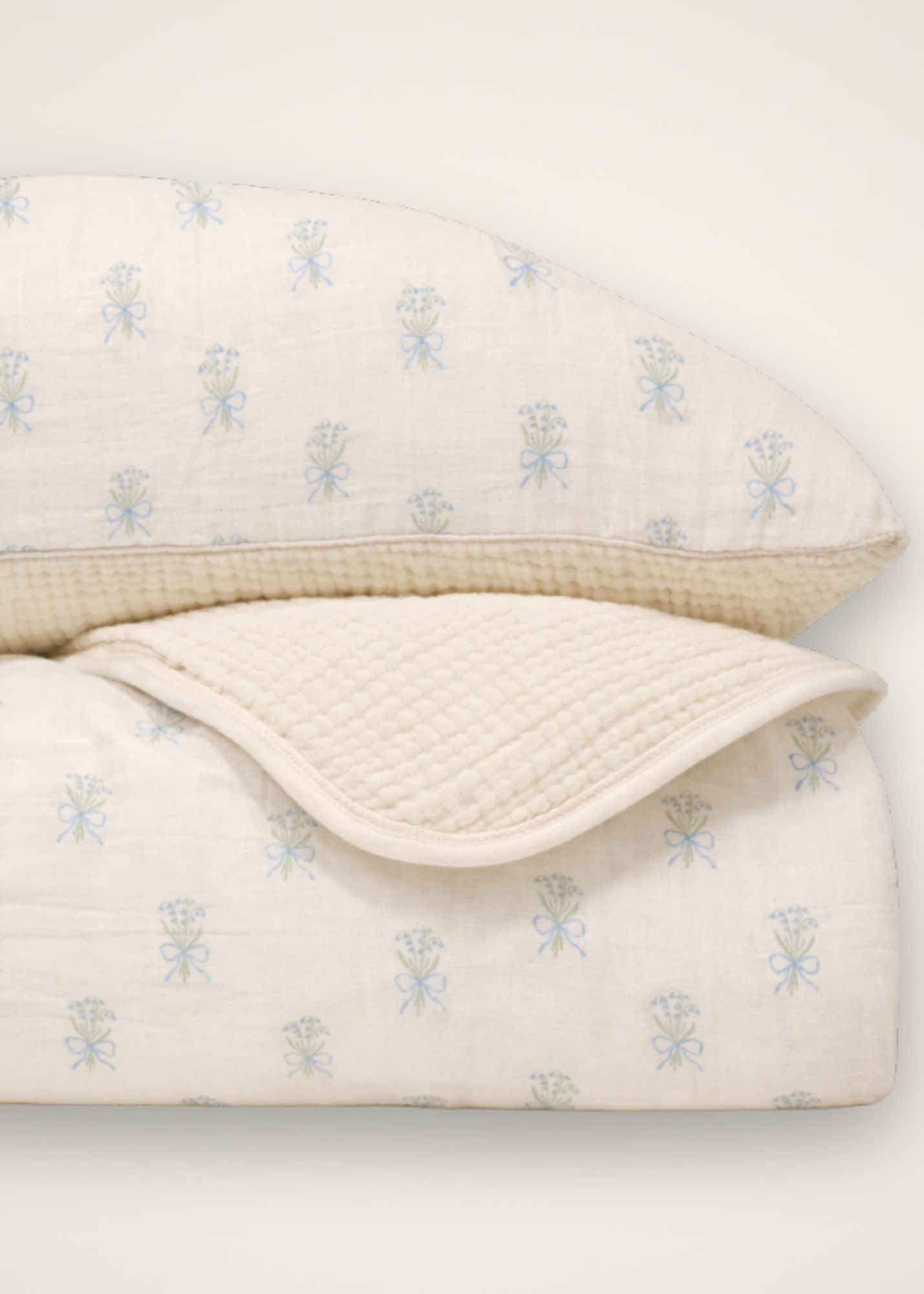 Lily of the Valley - Premium Muslin Crib Quilt & Sham Set