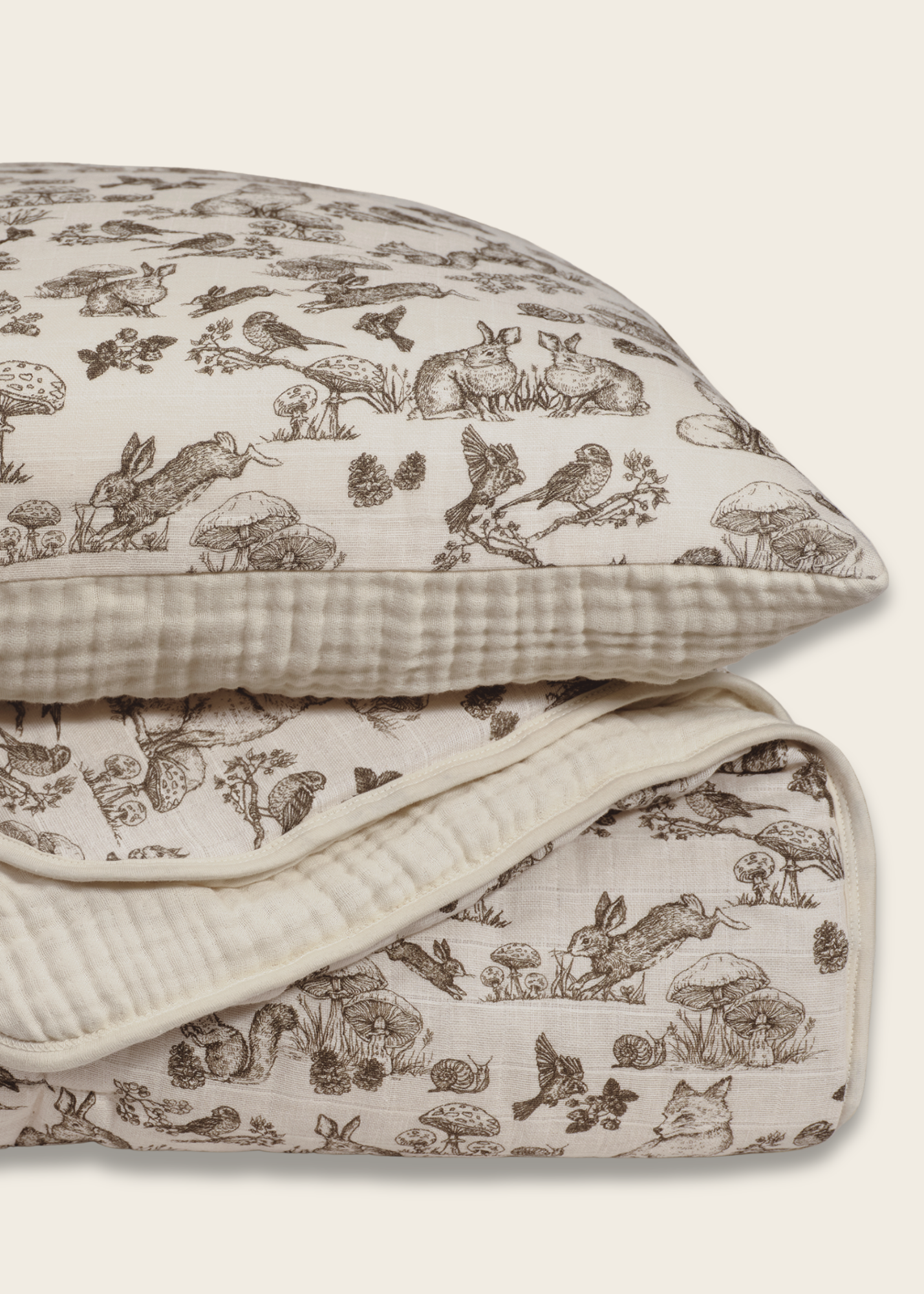 Woodland Nursery - Premium Muslin Crib Quilt & Sham Set