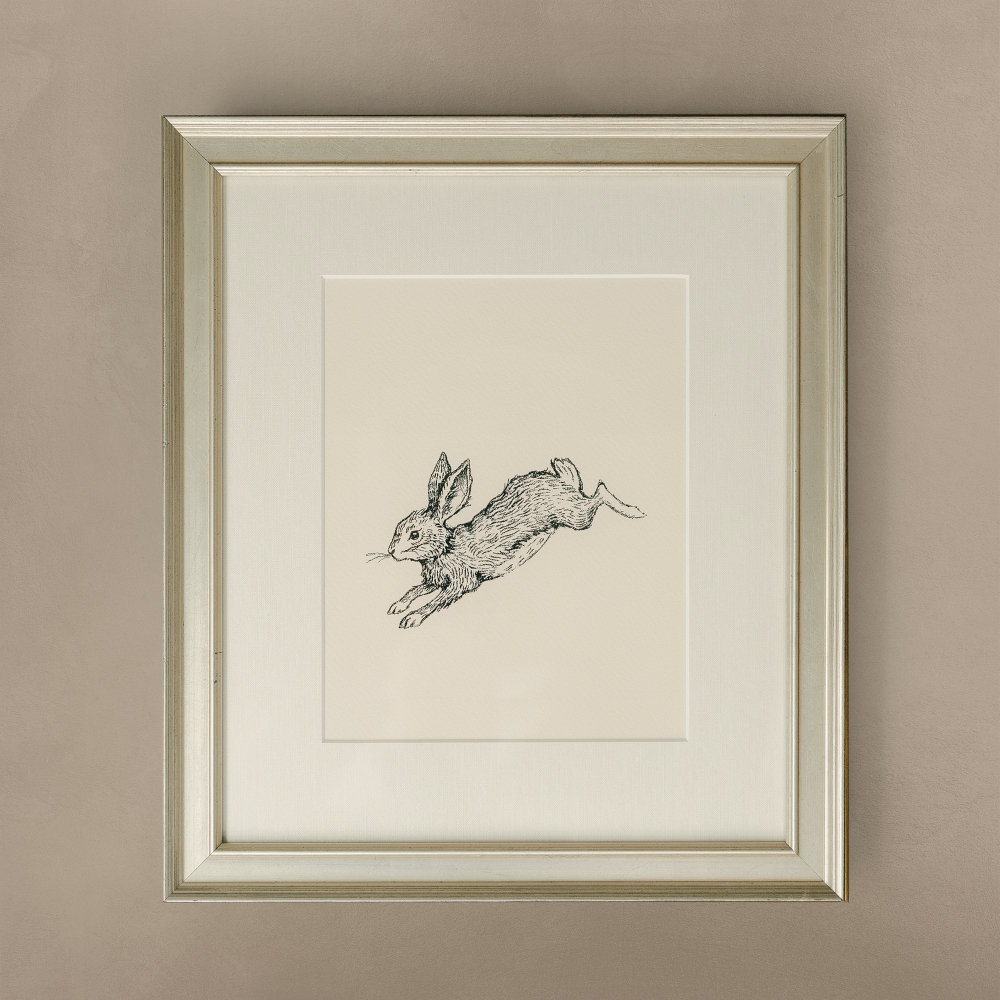 The &#39;Hare&#39; Rabbit Framed Art