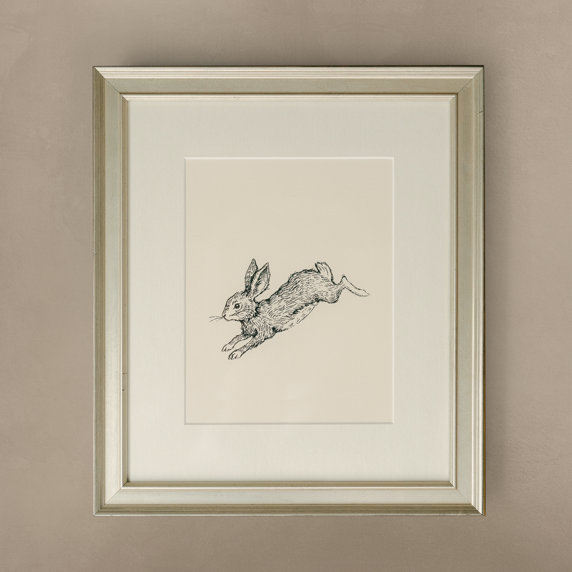 The 'Hare' Rabbit Framed Art
