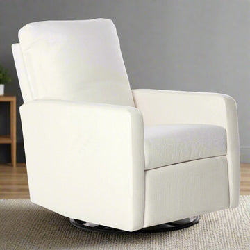 DREW – Gliding Swivel Nursery Recliner - High Performance Ivory