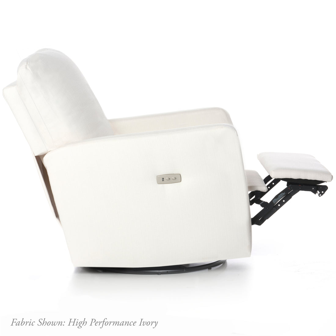 DREW – Gliding Swivel Nursery Recliner - High Performance Ivory
