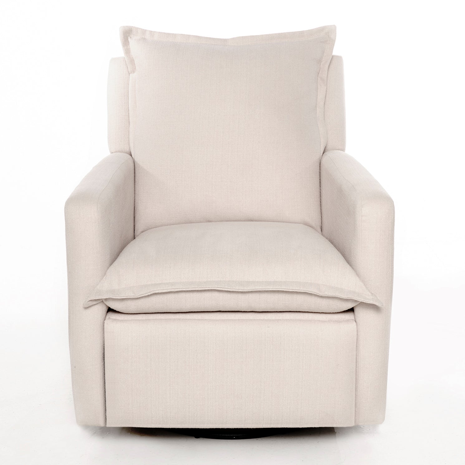 Flynn – Gliding Swivel Nursery Recliner - High Performance Ecru