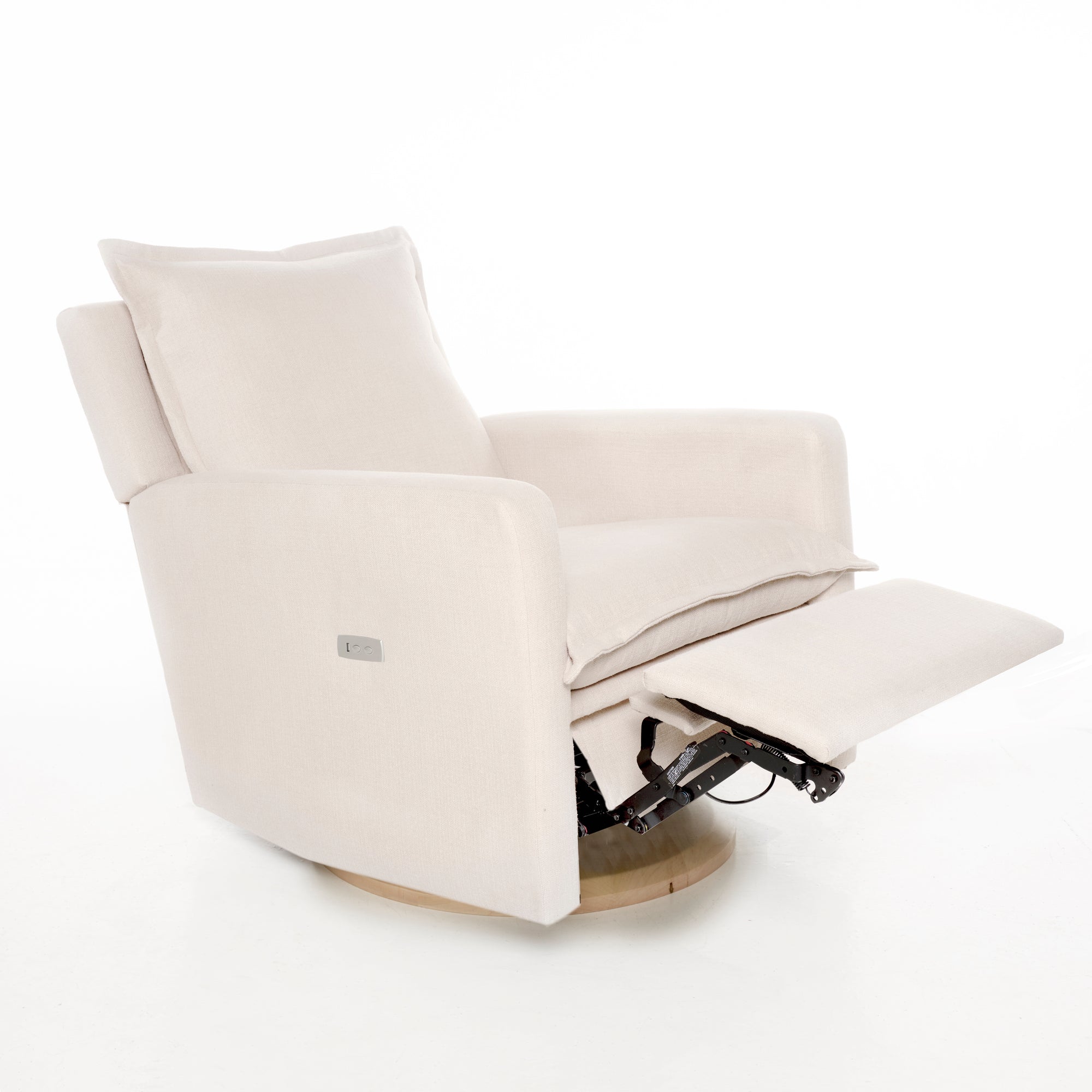 Flynn – Gliding Swivel Nursery Recliner - High Performance Ecru