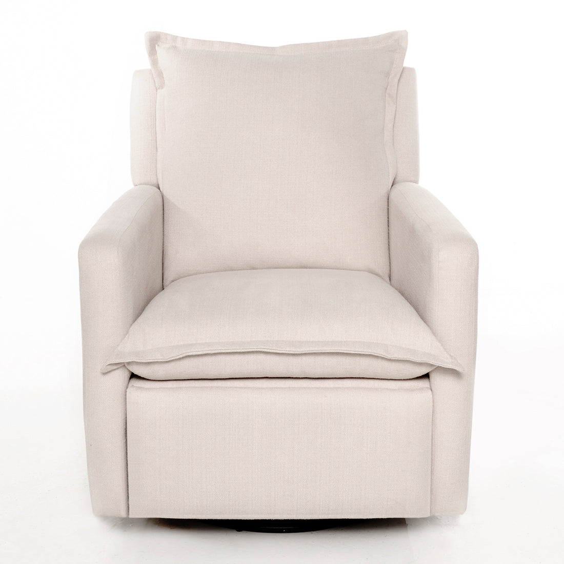 FLYNN – Gliding Swivel Nursery Recliner – High Performance Ecru