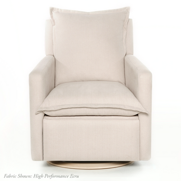 FLYNN – Gliding Swivel Nursery Recliner – High Performance Ecru