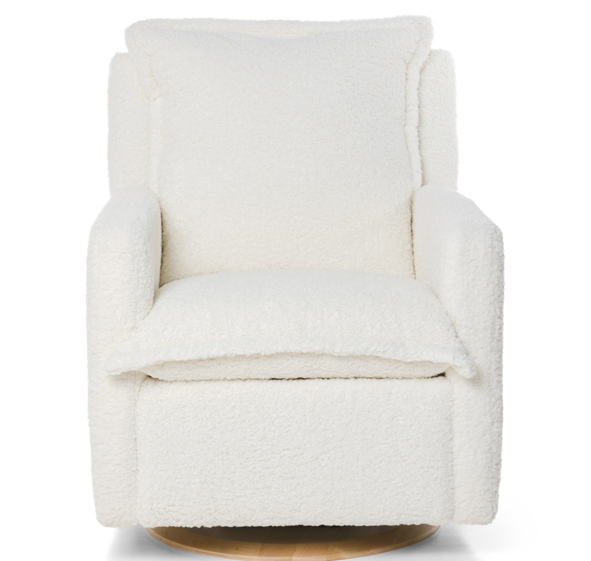 Flynn – Gliding Swivel Nursery Recliner - Sheepskin Cloud