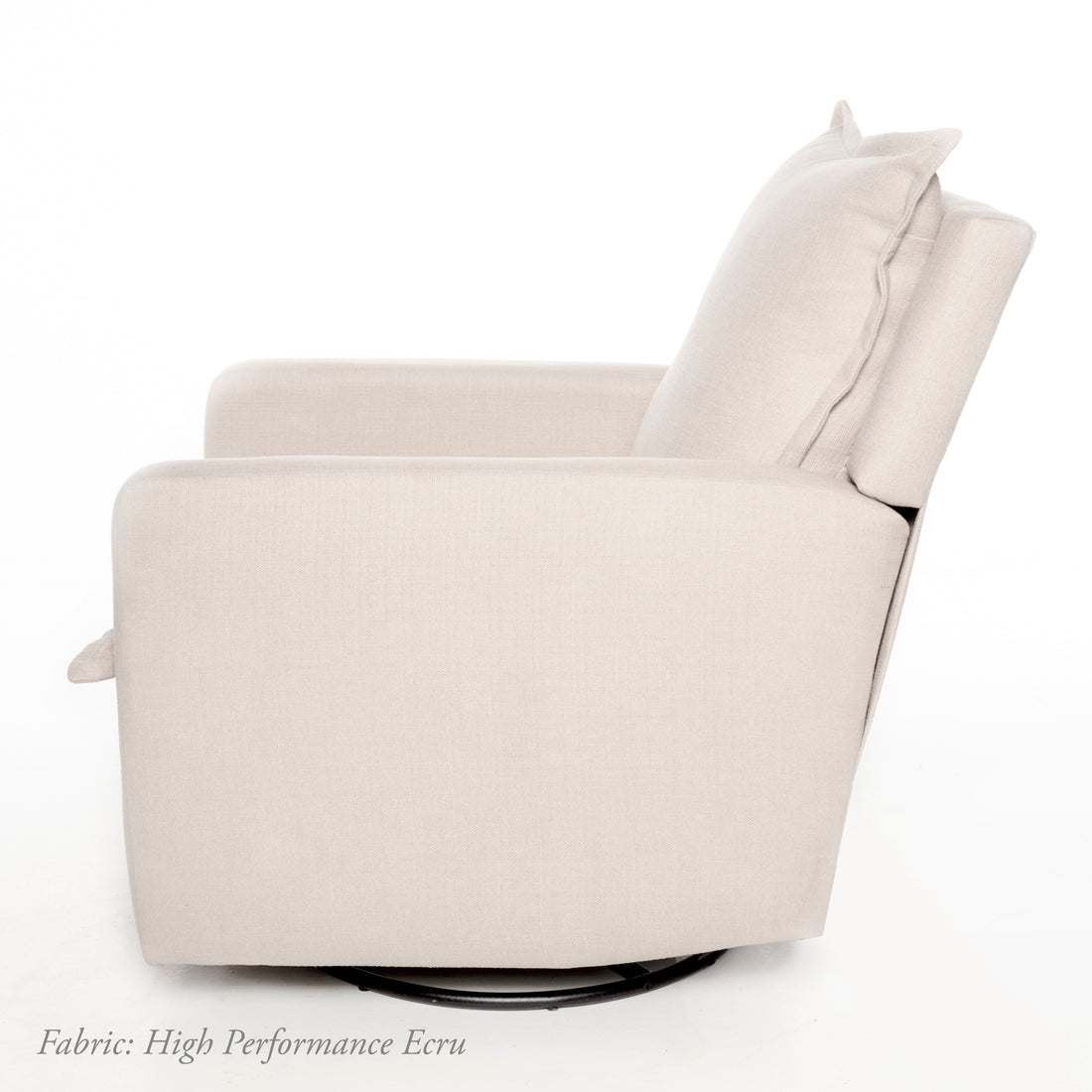 FLYNN – Gliding Swivel Nursery Recliner – High Performance Ecru