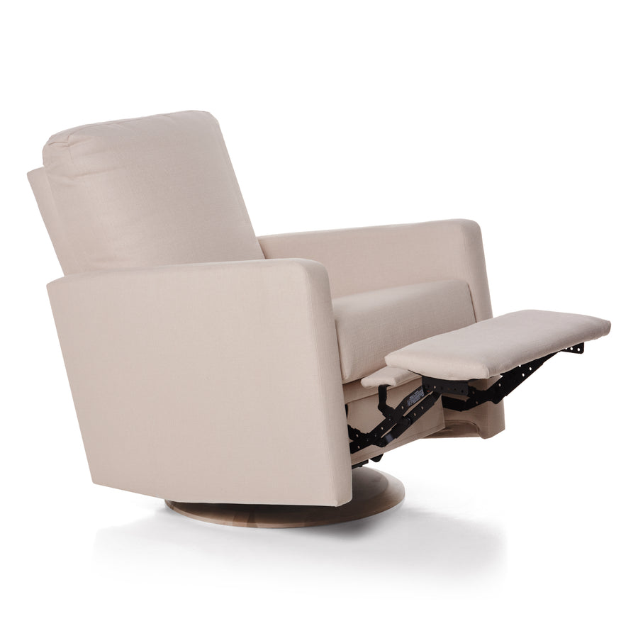 DREW – Gliding Swivel Nursery Recliner - High Performance Ecru