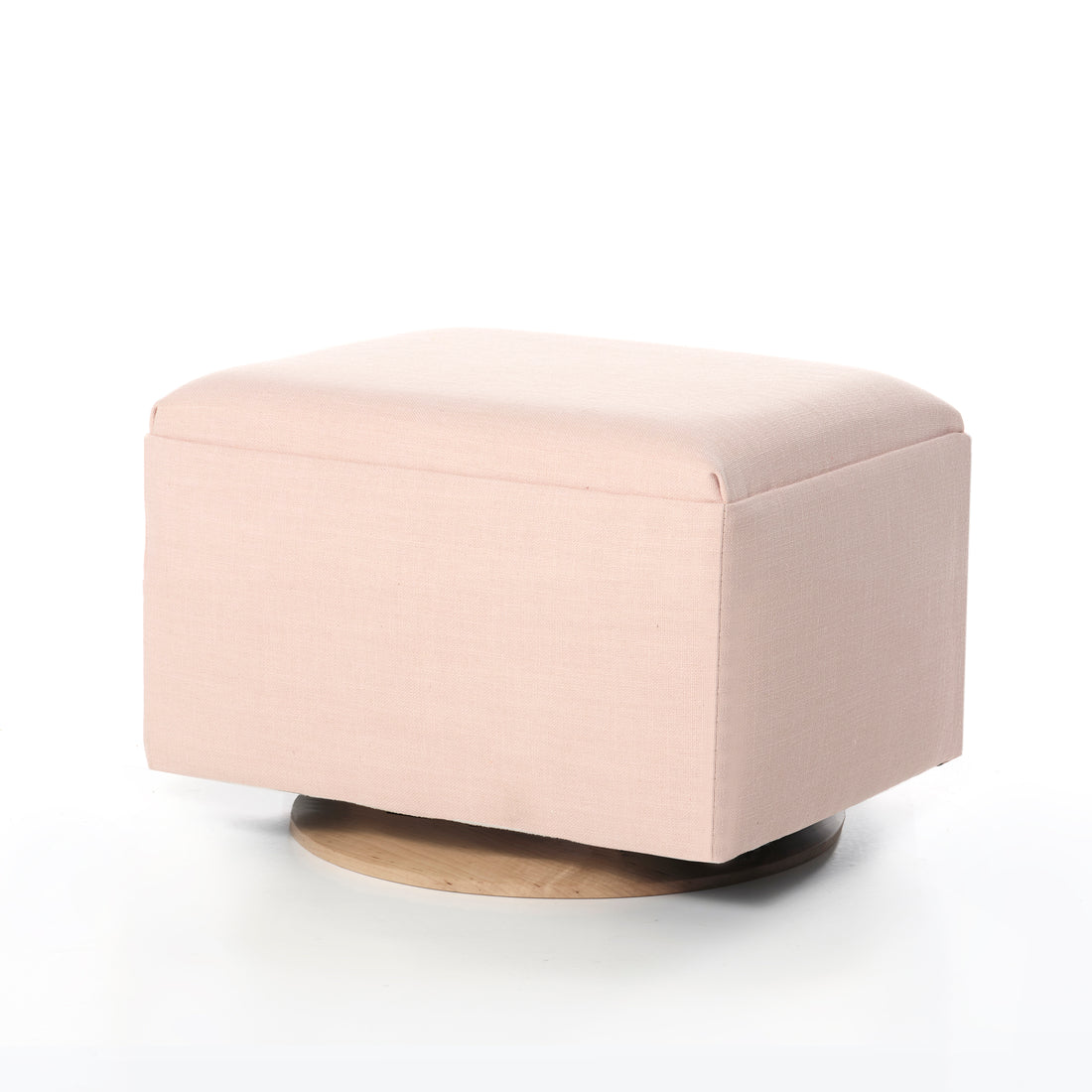 Small Stationary Rectangle Ottoman with Wood Base